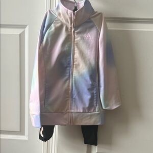 Girls Size 4 Adidas Light Pink Purple Yellow Iridescent Kids' Tracksuit